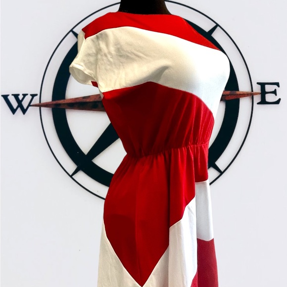 Vintage, Los Angeles label, nautical style dress. Polyester. - Picture 3 of 7